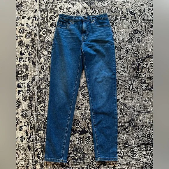 Everlane the curvy authentic stretch high rise skinny jeans, EUC, 26 crop - Picture 7 of 8